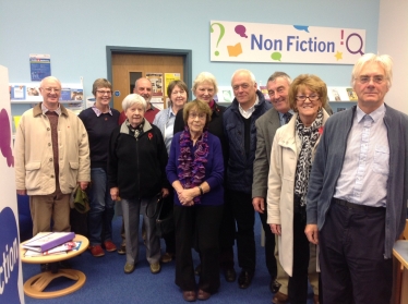 Nick Rushton with residents at Barwell library